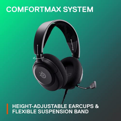 SteelSeries Arctis Nova 1 Multi-System Gaming Headset — Hi-Fi Drivers — 360° Spatial Audio — Comfort Design — Durable — Ultra Lightweight — Noise-Cancelling Mic — PC, PS5/PS4, Switch, Xbox - Black - color: Black, style: Nova 1