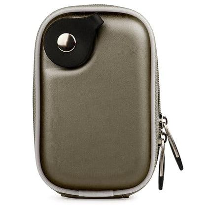 Vangoddy Hard Shell EVA Carrying Case with Carabiner and Dual Zipper for Hearing Aids, In-Ear Monitors, Small Medical Devices, Earbuds and Accessories - Gun Metal - color: Gun Metal