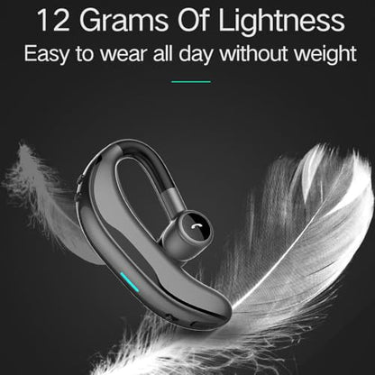 AYI Bluetooth Earpiece Headphone Dual Noise Cancelling Mic Painless Open-Ear Handsfree Headset Sound Left/Right Changeable Earhook Earphones for Driving/Business/Gym-Single Ear Headset F600 Black - color: Single Ear Headset F600 Black