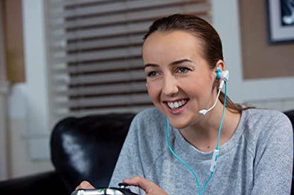 Turtle Beach Battle Buds In-Ear Gaming Headset - Mobile & PC with 3.5mm, Xbox Series X, Xbox Series S, Xbox One, PS5, PS4, PlayStation – Lightweight, In-Line Controls, White/Teal