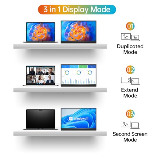 ForHelp 14 Inch Portable Monitor FHD1200P Ultra-Slim for Laptop Monitor, USB-C&HDMI Plug&Play,100% SRGB,Dual Speakers Extender Display. Built-in Stand,for Laptop,PC Phone Xbox PS4/5 - style: 14"1200p