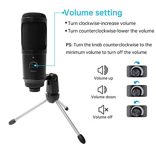 Professional Condenser Microphone Bundle Kit, Mic with Adjustable Scissor Arm Stand Shock Mount
