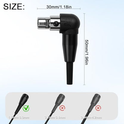 QIANRENON 90° Angle Mini XLR Solder Adapter Microphone Socket Gold Plated 3Pin Mini XLR Female Right Angle Soldered Audio Connector 3Pin Mini XLR Welded Curved Plug, for DIY/Repair Mini XLR (Female) - style: Female