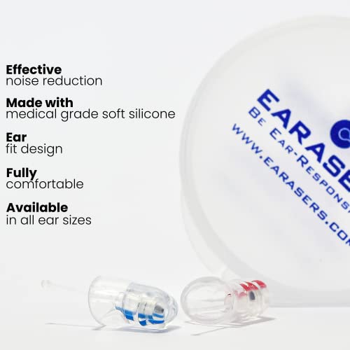 Earasers 19dB Noise Reducing Earplugs - Medium