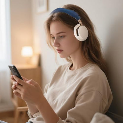 for Bose QuietComfort Ultra Headphones (2nd Gen) Case, 2 Sets Silicone Sweat Cover, KONXISA Eeadphones Protective Case Ear Cushions/Headband, Cover Protector, Washable Scratchproof, Blue