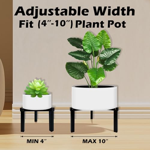 4 Pcs Three Legs Adjustable Metal Plant Stand for 5"-10" Plant Pot – Indoor & Outdoor (Black, 4 Pack) - color: Mini 4Pcs 3Legs Black 5-10", style: 3 - Mini