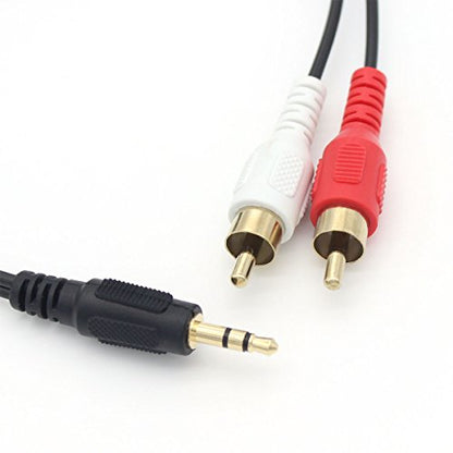 3.5mm to RCA Audio Stereo Y Splitter Cable,Gold Plated 3.5mm Male to 2RCA Male Stereo Audio Cable for Smartphones,MP3, Tablets,Speakers,Home Theater - 3.5 to 2RCA 1.5m - size: 3.5mm to 2RCA 1.5m