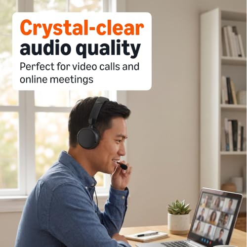 Amazon Basics On Ear Wired Computer Headset with Adjustable Microphone, 3.5mm Port or in-Line Control with USB-A Port, Foldable, Clear Sound, Small/Medium Size, Black - size: One Size, style: Wired