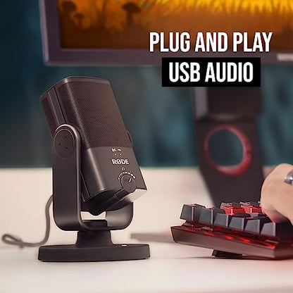 RØDE NT-USB Mini Versatile Studio-quality Condenser USB Microphone with Free Software for Podcasting, Streaming, Gaming, Music Production, Vocal and Instrument Recording,Black | Free Software for Podcasting, Streaming, Gaming, Music Production, Vocal and