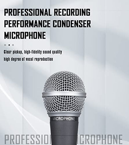 Wm58 Classic Style Dynamic Vocal Instrument with Clean Sound, Metal Body Microphone (not with Cable) - color: wm58