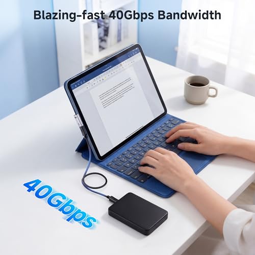Cable Matters Combo-Pack 40Gbps Vertical Right Angle USB-C Adapter Kit | [4K@240Hz Video, 240W Charging, 40Gbps Data Transfer] 90 Degree, Compatible with Thunderbolt 4, iPhone 17/16, Steam Deck - style: Combo - Vertical
