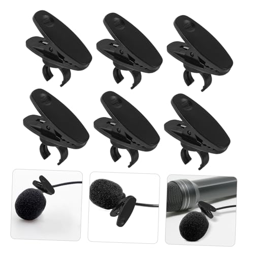 10pcs Black Mic Clip Holder for 10mm Shirt Use