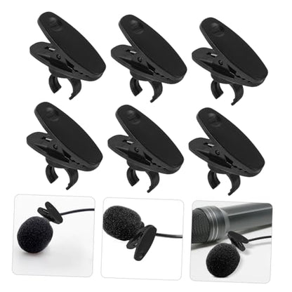 10pcs Black Mic Clip Holder for 10mm Shirt Use