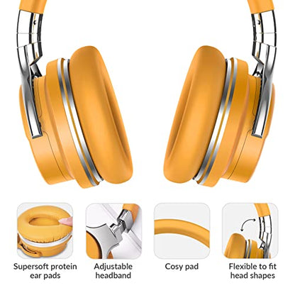 Million Sold 10 Years Classic E7 Active Noise Cancelling Headphones with Upgraded Noise Cancellation, Bluetooth Headphones Wireless with HD Sound Vivid Deep Bass, for Home Office Travel Gift Pcs - color: Yellow, style: E7 Wireless Active Noise Cancelling