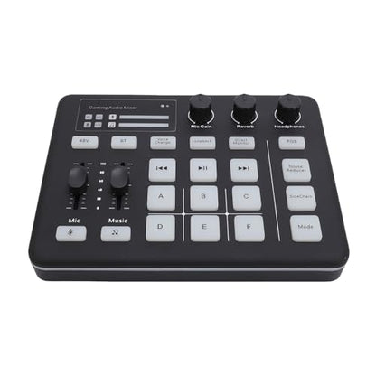 Live Sound Card Gaming Sound Mixer, Bluetooth 5.0 Type C Live Card For Streaming Podcasting Voice Effects