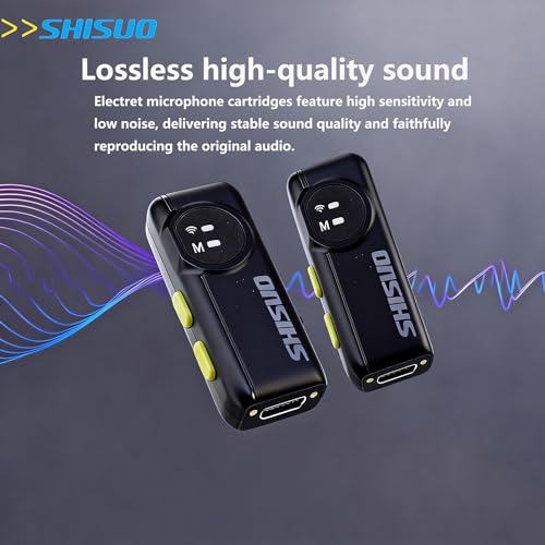 Microfonos Inalambricos Professional Mini Microphone, Wireless Lavalier Microphone with Noise Reduction, Plug & Play Clip-On Mic for Phone, Camera, Vlog, Live Streaming