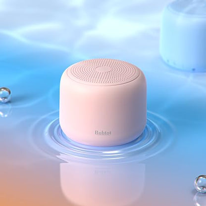 Bobtot Portable Bluetooth Speakers Mini Speaker with Strap Easy to Carry | Wireless IPX5 Waterproof with Loud Stereo Sound, 20 Hours Playtime, Rechargeable Battery, Built-In Microphone, Pink - color: Pink