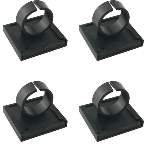 ZCZQC 4PCS Small Wireless Microphone Clip with Adhesive Backing Fixed Small Microphone Clip Adhesive Backing Square Clip Microphone Stand Hooks Desktop Logo Microphone Hook Black
