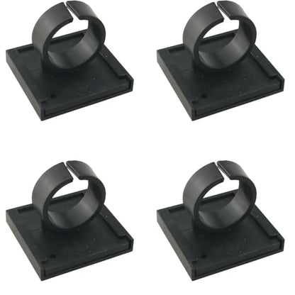 ZCZQC 4PCS Small Wireless Microphone Clip with Adhesive Backing Fixed Small Microphone Clip Adhesive Backing Square Clip Microphone Stand Hooks Desktop Logo Microphone Hook Black