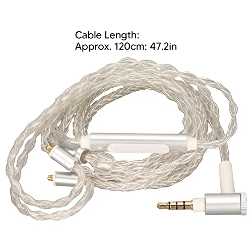 Headphone Extension Cable, MMCX to 3.5mm Sound Replacement Cord for SE846 SE535 SE215 SE315 SE425, MAGAOSI K5 LZ A5 Headphone Upgrade Cable with Mic