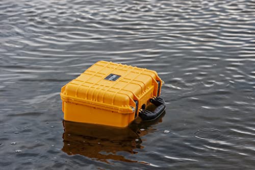 MEIJIA All Weather IP67 Waterproof Hard Camera Case,Hard Protective Case,Hard Case with Customizable Foam,Fit Use of Drones,Camera,Equipments,Pistols(Yellow,15.98x12.99x6.85inches) - color: Yellow, size: 15.98x12.99x6.85inches
