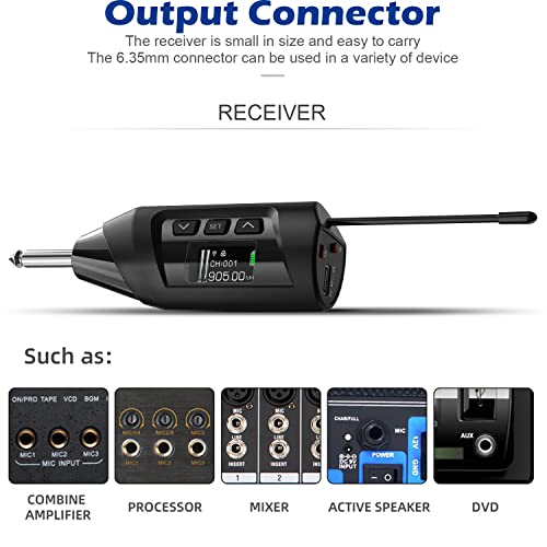 SGPRO TR15 Wireless Clip-On Saxophone Microphone System | For sax and trumpet, Preset EQ and echo, 196 ft range, Rechargeable, 4.5-hour runtime, Solo vocals and band performances - color: TR-15 | Portable Single Set