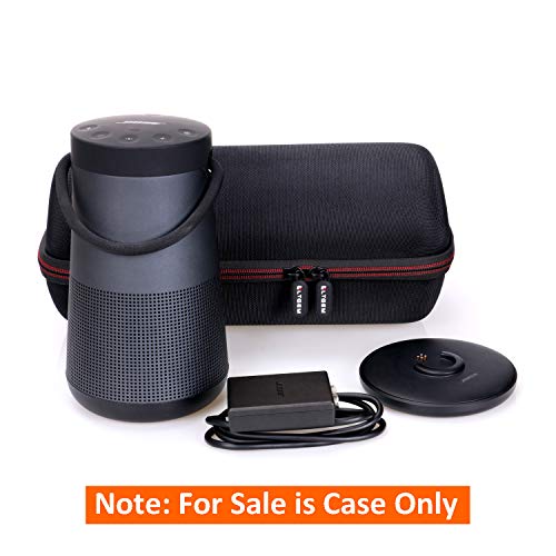 LTGEM Travel Case for Bose SoundLink Revolve+ Series II Speaker, Black | Fits Charging Cradle, Fits AC Adaptor and USB Cable - color: Black