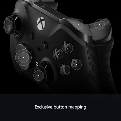 Xbox Wireless Gaming Controller | Elite Series 2 | Black | Consoles, PCs, TVs, mobile, and more | Adjustable Thumbsticks | Trigger Locks - color: Black