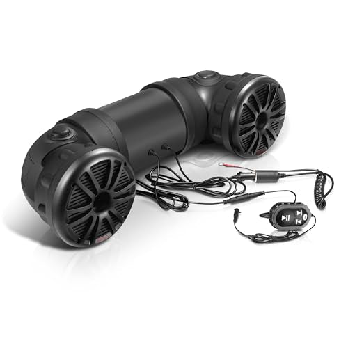 BOSS Audio Systems ATV25B ATV UTV Sound System, Amp and 6.5 Inch Speakers - style: 6.5" Speakers, Black with Remote