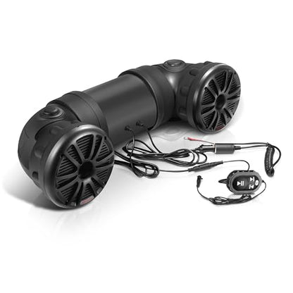 BOSS Audio Systems ATV25B ATV UTV Sound System, Amp and 6.5 Inch Speakers - style: 6.5" Speakers, Black with Remote