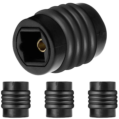 Fiber Optic Cable Extender Coupler Optical Toslink Digital Audio Female to Female Adapter Connector Extension Jack for Optical Plug Male Cord, 4 Pcs