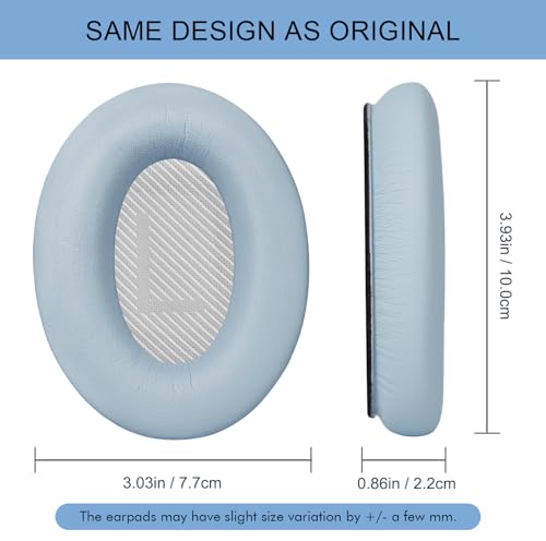 GEVO Premium Replacement Ear Pads for Bose QC35 & QC35ii - Moonstone Blue | Fits QuietComfort 35 & 35ii / SoundLink 1&2 AE（Over-Ear）- Soft Protein Leather · Adaptive Memory Foam and Extra Durable - color: Moonstone Blue