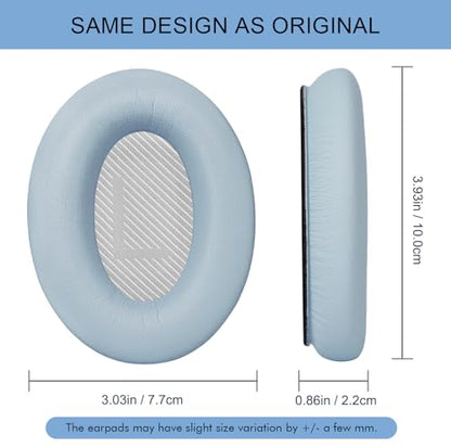 GEVO Premium Replacement Ear Pads for Bose QC35 & QC35ii - Moonstone Blue | Fits QuietComfort 35 & 35ii / SoundLink 1&2 AE（Over-Ear）- Soft Protein Leather · Adaptive Memory Foam and Extra Durable - color: Moonstone Blue