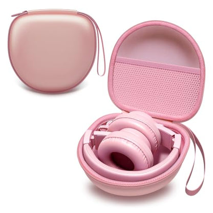 Kids Headphones Case for Folding Headphone, Rose Gold (Case Only) | Compatible with iClever BTH12/HS19/BTH26/JoySpark-T5/Candy Bila BH03/EarFun/IMYB/MIDOLA MD-B01/noot Products Kids Headphones - color: Rose Gold