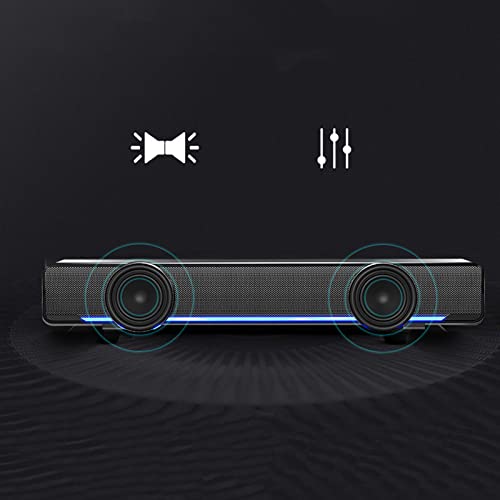 Computer Speakers Dolby Surround Computer Sound for Desktop Player Bass Surround Sound Box Tv Bass to Fit Any 3.5mm Input for Laptops PC Cellphones USB Wired Stereo Soundbar Music