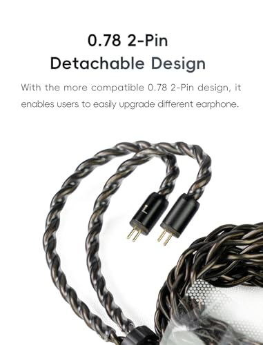 HiBy CuAg8 Balance Earphone Cable Coaxial Silver-Plated Copper Litz Type5 Coaxial Shielding 4Pin-Lock Plugs 3.5mm+4.4mm Jack