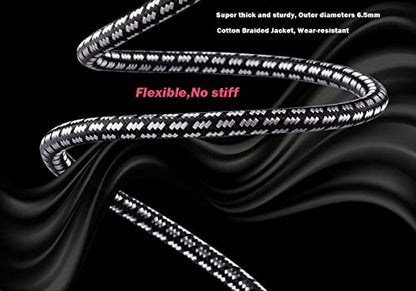Aux Cord, Audiophile 3.5mm Stereo Audio Cable [1m (3.2 Feet), Silvered-Plated Copper core], Unbreakable and Great for Phone, Laptop, Tablets, Headphones, Cars and More - size: 1m (3.2 Feet), style: 3.5mm straight to straight