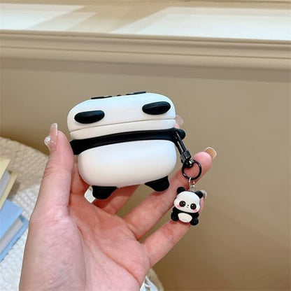 Wireless Charging Earphone Case Compatible with Airpods Pro/Pro2, Cute Animal Lying Panda Design Soft Silicone Full Body Protective Skin Cover, Kids Girls Women Cartoon Earbuds Accessories - color: Lying Panda, size: Airpods Pro/Pro2