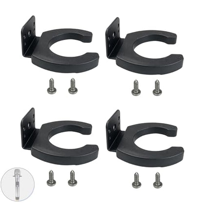 4-Pack Black Microphone Clip Holder 43mm for Mic Stand Wall Mount - size: 4Pcs