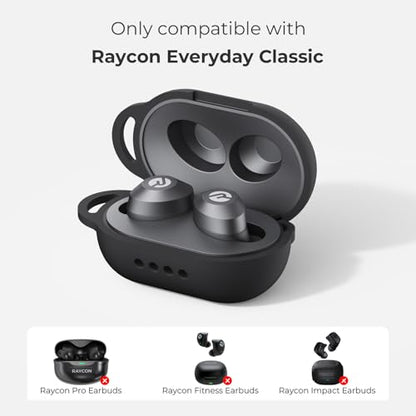 Soft Silicone Case for Raycon Everyday Classic Earbuds with Keychain&Cleaning Pen kit,Anti-Scratch Shockproof Protective Case Cover for Raycon Everyday Classic Earbuds Charging Case (Dark Blue) - color: Dark Blue