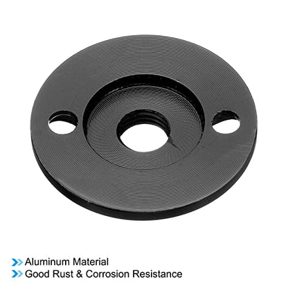 PATIKIL M8 Gooseneck Flange Mount, Female Thread Nut Screw Round Base Desk Table Mounting for Gooseneck Hose Adapter, Aluminum Black - color: Black, size: M8