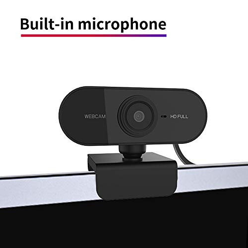 Computer Camera PC Webcam Full HD 1080p 360 Degrees Wide Angle 30fps Video USB Web Cam with Microphone for Mac Laptop Desktop Conferencing Chatting and Live Streaming