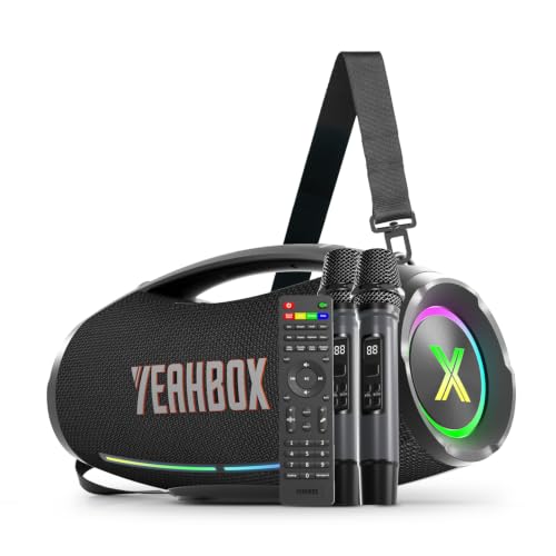 Yeahbox X-Boom X Portable Bluetooth Party Speaker with Dual Mics, 200W Peak - color: Black