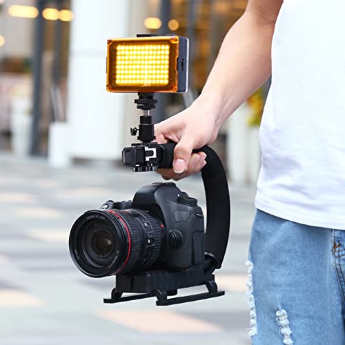 PULUZ Video Action Handheld Stabilizer, U/C Shape Video Action Stabilizing Handle Grip with Cold-Shoe Mount for All Camera Action Camera Camcorder and Smartphones - style: stabilizer kits