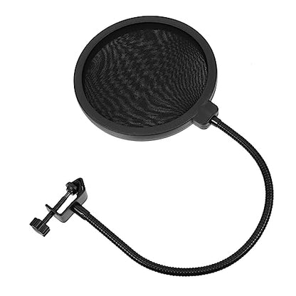 Microphone Windshield Protector Accessory with Noise Reduction Black