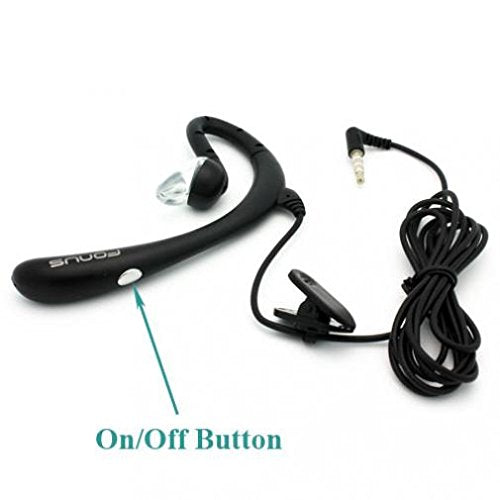 Compatible with Galaxy S10, S10e, S10 Plus - Wired Headset Mono Hands-Free Earphone 3.5mm Headphone Boom Microphone Single Earbud [Black] Works with Samsung Galaxy S10, S10e, S10+