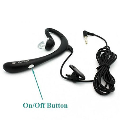 Compatible with Galaxy S10, S10e, S10 Plus - Wired Headset Mono Hands-Free Earphone 3.5mm Headphone Boom Microphone Single Earbud [Black] Works with Samsung Galaxy S10, S10e, S10+