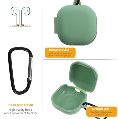 Protective Earphone Case for Earbuds Matcha Green Silicone Cover with Charging Moisture and Scratch Resistant Headphone Case for Earphones