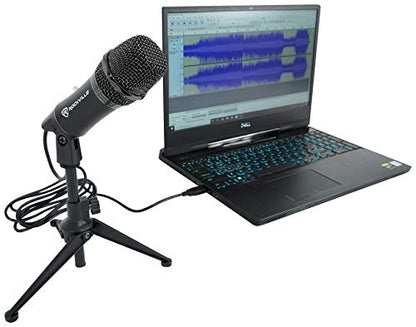 Rockville Z-Stream USB Condenser Computer Microphone for YouTube/Zoom