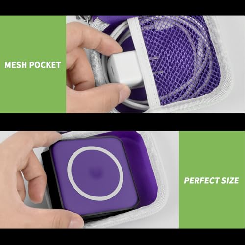 Hard Case for UCOMX/Hicober 3-in-1 Charger, Box Only | Hard shell case for UCOMX, Hicober, Iseyyox, LISEN and RTOPS 3-in-1 charger users, with divider and mesh pocket - color: Purple